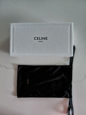 Celine White Box with Black Satin Dust Bag